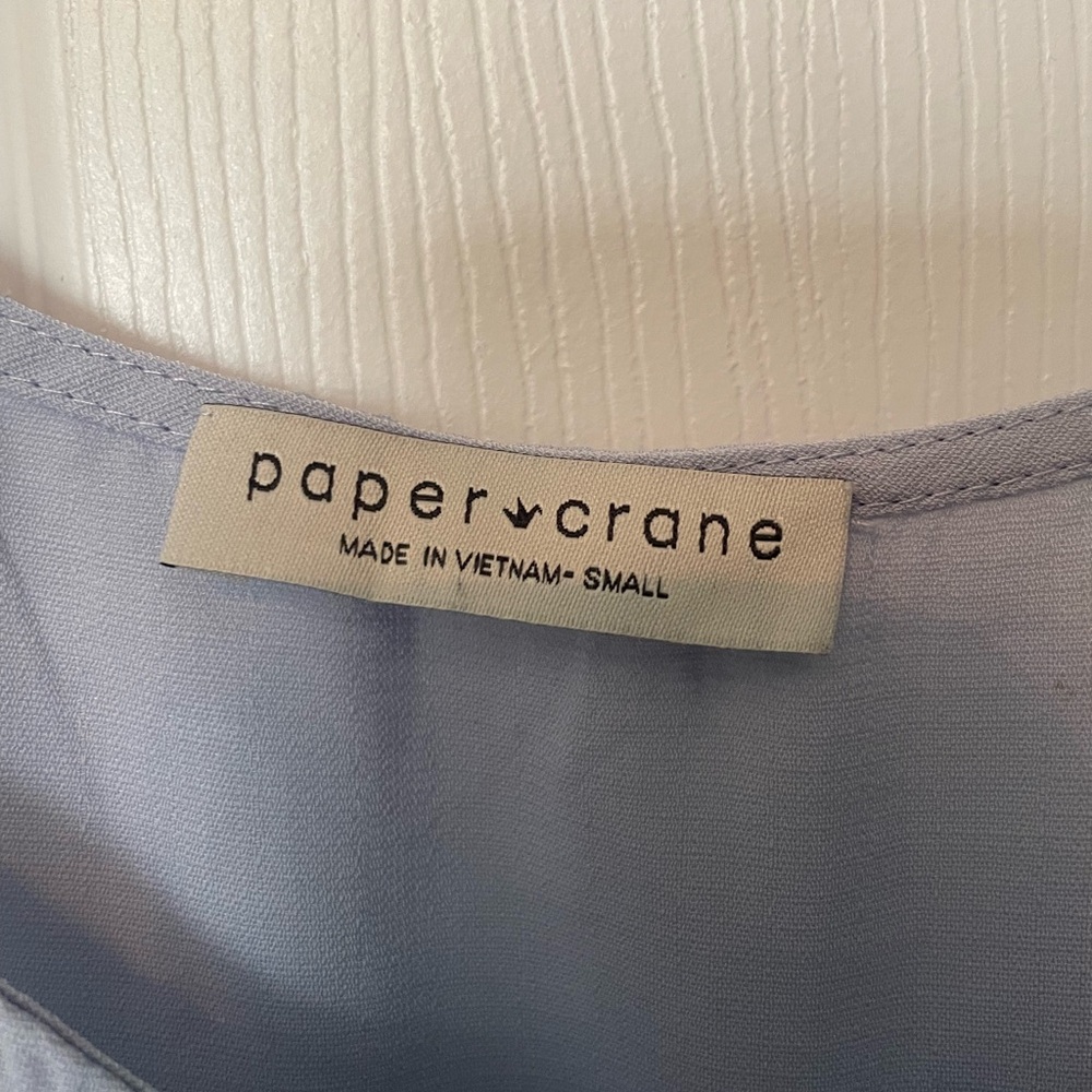 Paper Crane light blue tiered camisole top with buttons - Picture 4 of 5